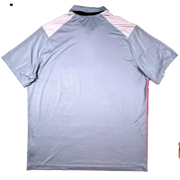 Nike Golf Tour Performance Dri-FIT Polo Shirt Grey Pink Geometric Mens XXL - Picture 4 of 6